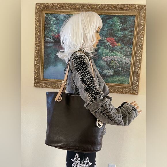 Michael Kors Dark brown/espresso leather tote shoulder bag - Picture 3 of 9